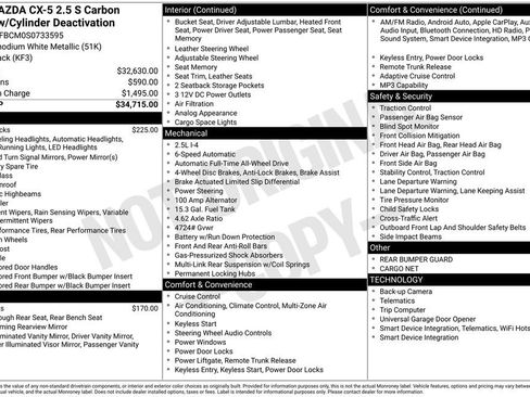 Certified 2025 MAZDA CX-5 Carbon Edition AWD/4WD image 33