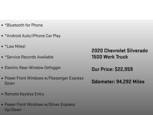 Used 2020 Chevrolet Silverado 1500 W/T w/ WT Convenience Package AWD/4WD image 30