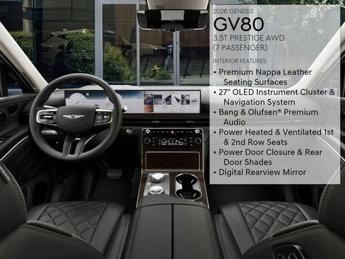 New 2026 Genesis GV80 3.5T Prestige AWD/4WD image 17