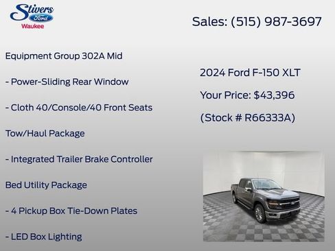 Used 2024 Ford F150 XLT w/ Equipment Group 302A MID AWD/4WD image 16
