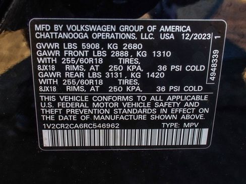 Used 2024 Volkswagen Atlas Peak Edition SE AWD/4WD image 15