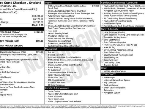 New 2025 Jeep Grand Cherokee L Overland w/ Luxury Tech Group IV image 38