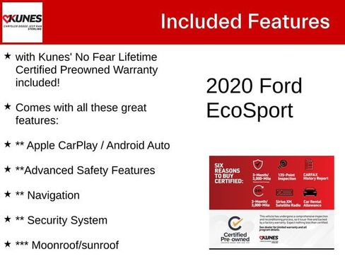 Used 2020 Ford EcoSport SE w/ SE Convenience Package image 4