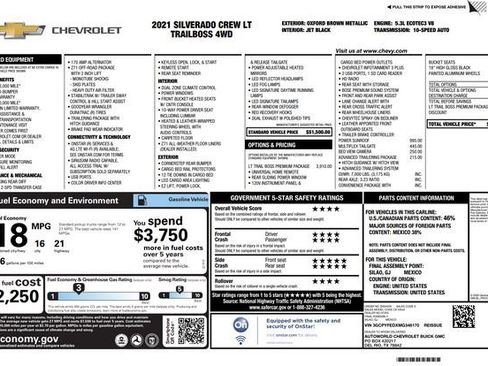 Used 2021 Chevrolet Silverado 1500 LT Trail Boss w/ LT Trail Boss Premium Package image 54