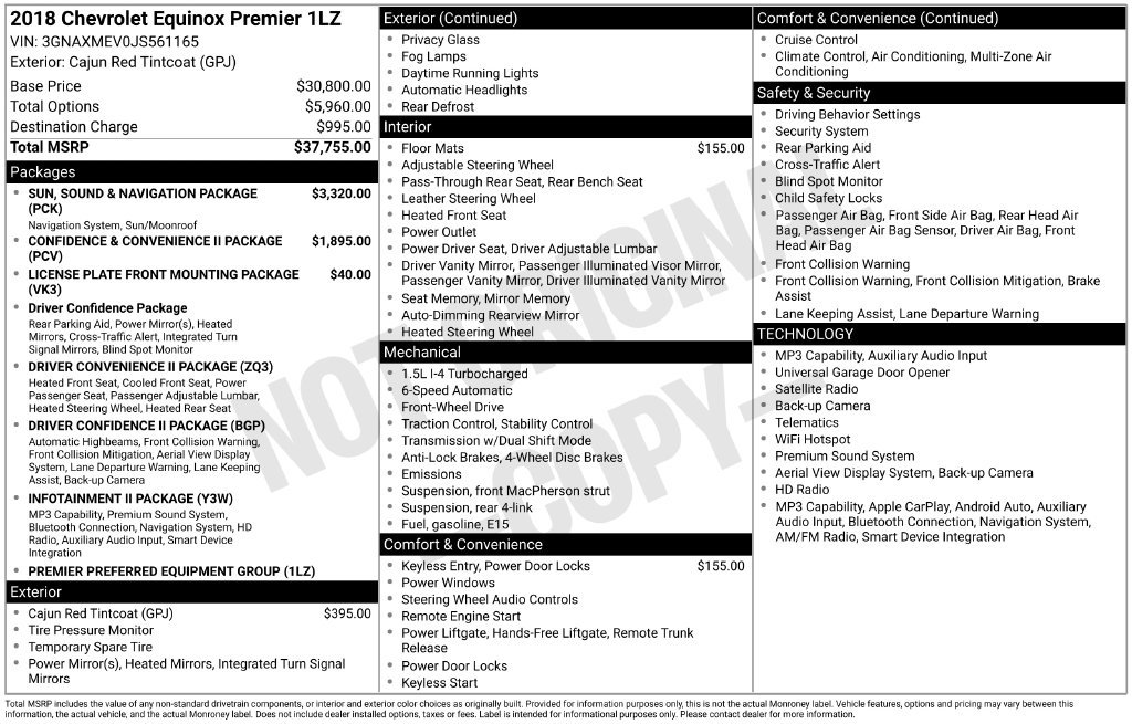 Used 2018 Chevrolet Equinox Premier FWD image 6