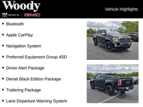 Used 2022 GMC Canyon Denali w/ Denali Black Edition Package AWD/4WD image 3