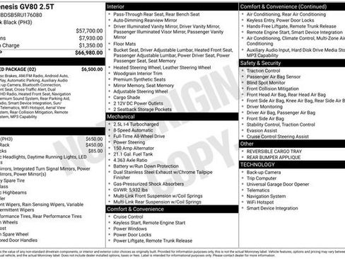 Used 2024 Genesis GV80 2.5T w/ Advanced Package image 53