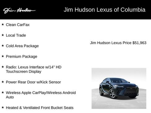 Certified 2024 Lexus RX 350 Premium w/ Cold Area Package FWD image 4