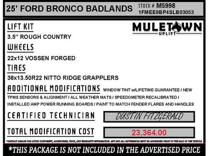 New 2025 Ford Bronco Badlands