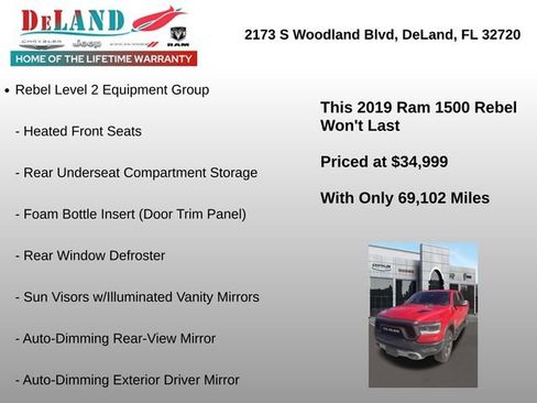 Used 2019 RAM 1500 Rebel w/ Rebel Level 2 Equipment Group image 2