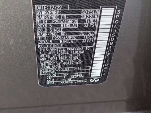 Certified 2023 INFINITI QX50 Autograph image 29