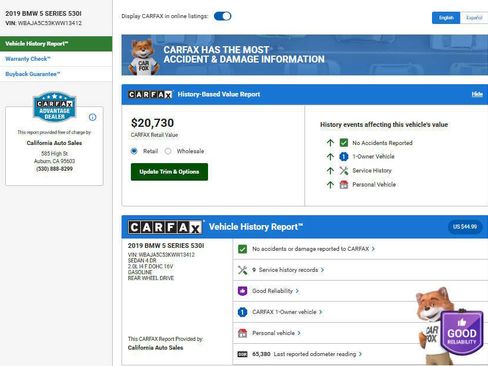 Used 2019 BMW 530i w/ Convenience Package image 2