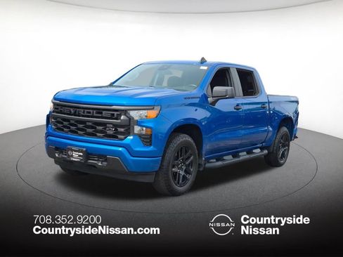 Used 2024 Chevrolet Silverado 1500 Custom w/ Turbomax Blackout Package AWD/4WD image 1