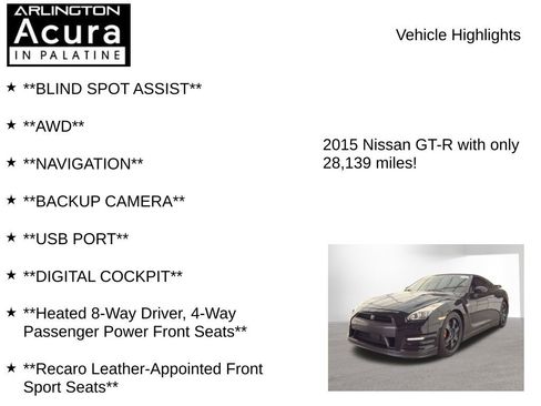 Used 2015 Nissan GT-R Black Edition AWD/4WD image 7