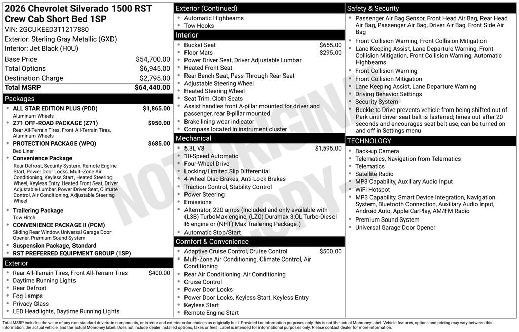 New 2026 Chevrolet Silverado 1500 RST w/ All Star Edition Plus AWD/4WD image 6