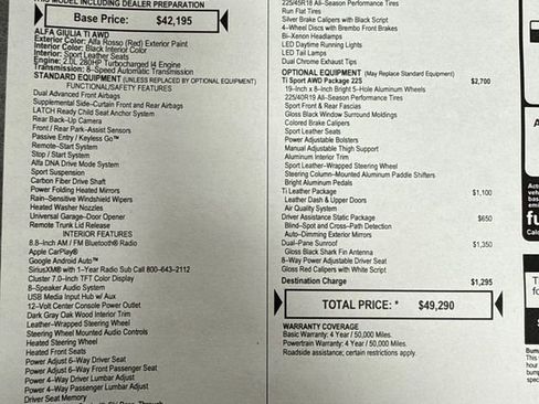 Used 2019 Alfa Romeo Giulia Ti Sport w/ Quick Order Package 22S Sport image 23