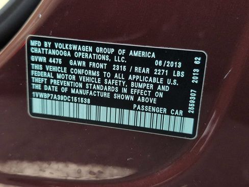 Used 2013 Volkswagen Passat 2.5 SE image 33