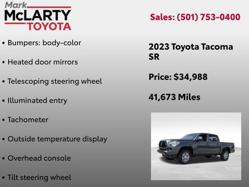 Certified 2023 Toyota Tacoma SR AWD/4WD image 33
