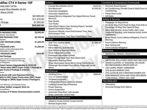 Used 2024 Cadillac CT4 V w/ LPO, ONYX Package image 8