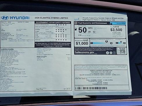 New 2026 Hyundai Elantra Limited FWD image 18