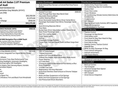 Used 2017 Audi A4 2.0T w/ Convenience Package image 33