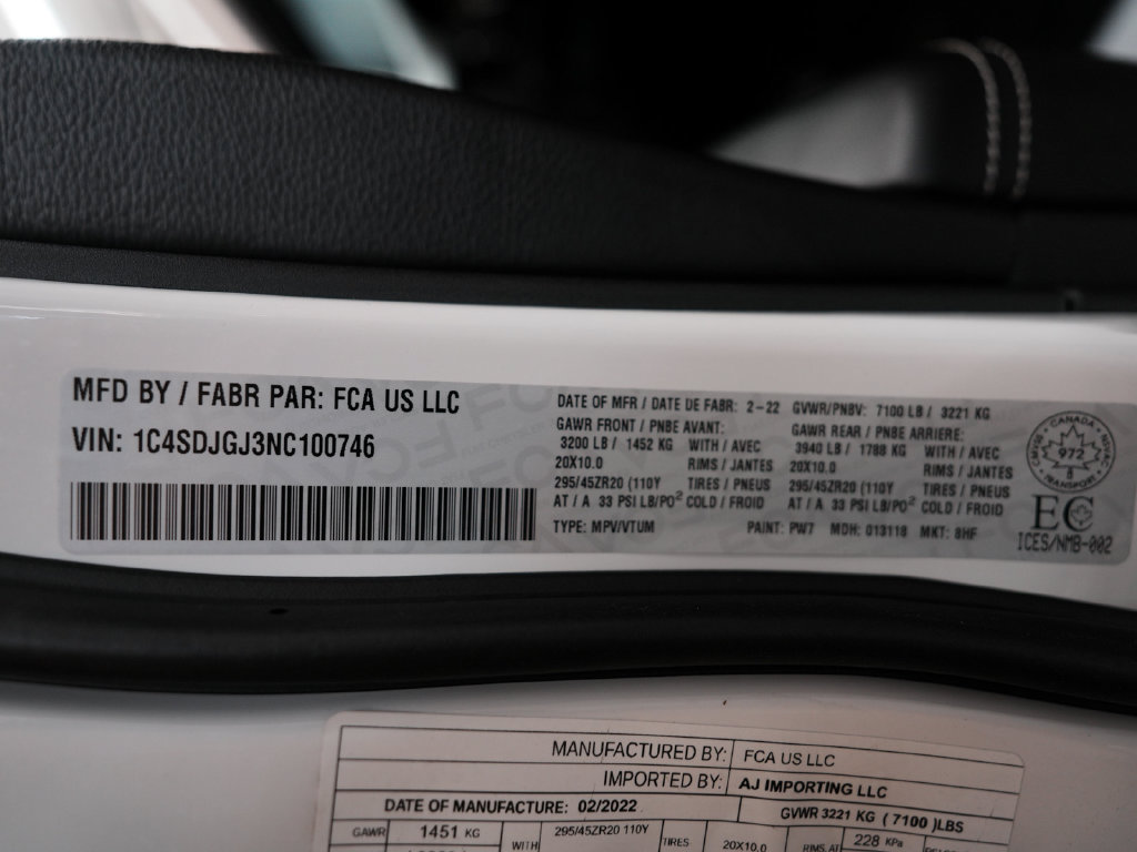 Used 2022 Dodge Durango SRT w/ Black Package AWD/4WD image 15