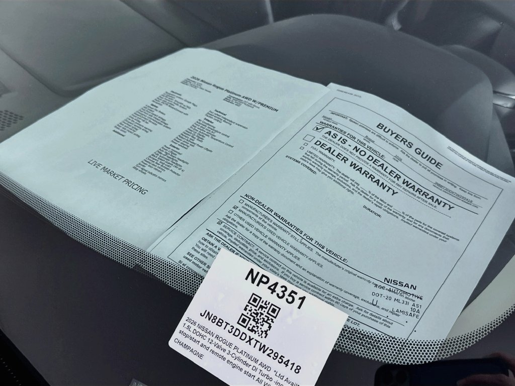 Certified 2026 Nissan Rogue Platinum w/ Platinum Premium Package AWD/4WD image 13