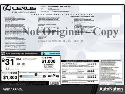 Used 2021 Lexus NX 300h AWD w/ Premium Package