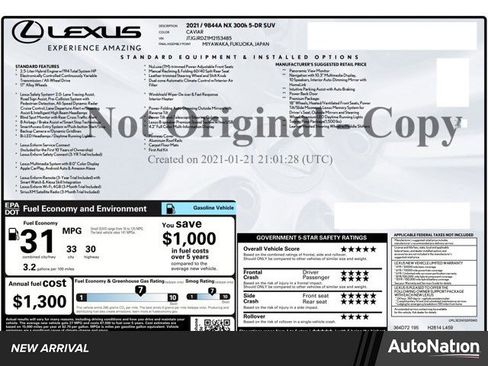 Used 2021 Lexus NX 300h AWD w/ Premium Package image 1