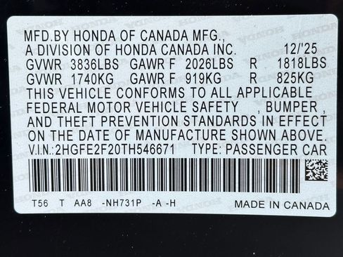 New 2026 Honda Civic LX image 19