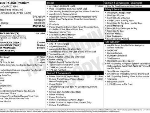 Certified 2024 Lexus RX 350 Premium w/ Convenience Package AWD/4WD image 42