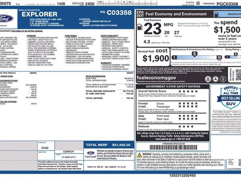 Certified 2023 Ford Explorer ST-Line w/ Class IV Trailer Tow Package AWD/4WD image 11