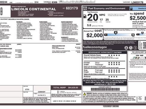 Used 2020 Lincoln Continental Reserve image 44