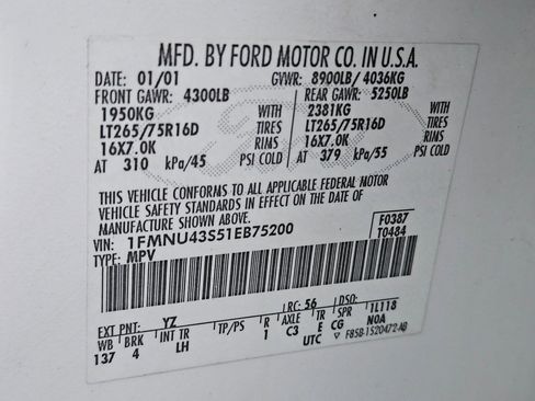 Used 2001 Ford Excursion Limited image 37