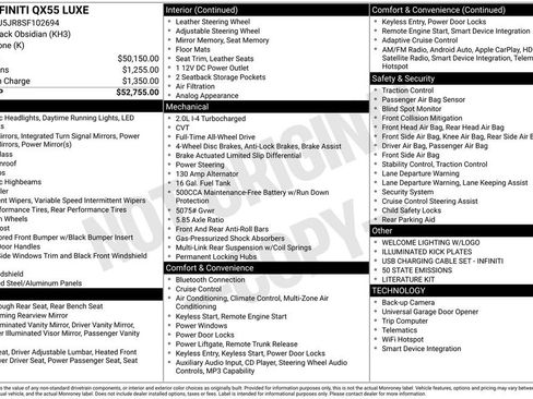 Used 2025 INFINITI QX55 Luxe image 46