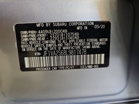Used 2020 Subaru WRX STI AWD/4WD image 22