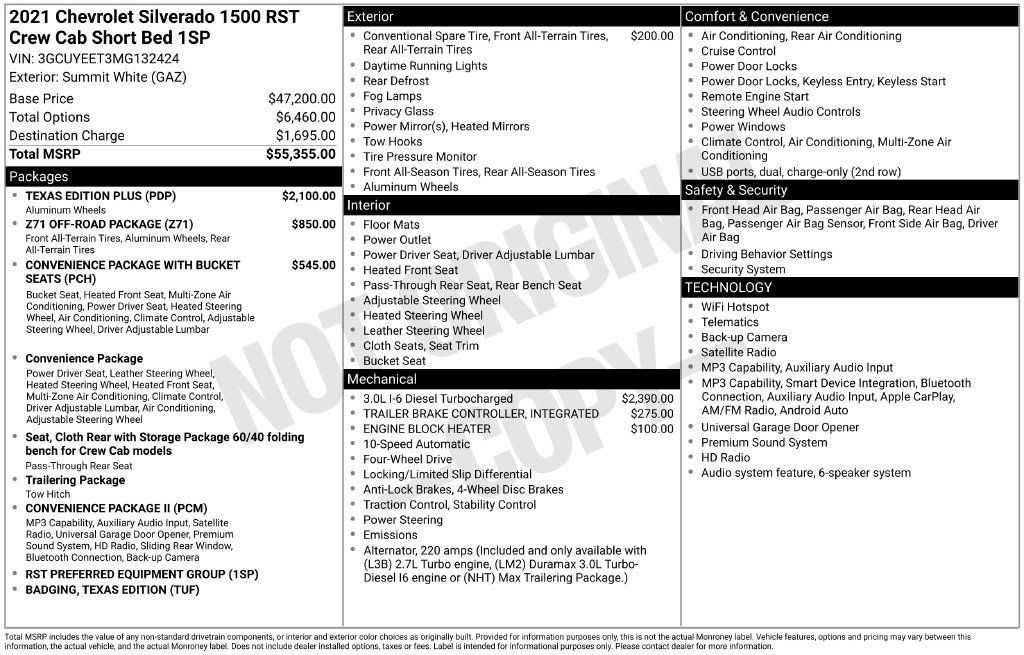 Used 2021 Chevrolet Silverado 1500 RST w/ Texas Edition Plus AWD/4WD image 7