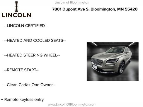 Used 2023 Lincoln Nautilus Reserve w/ Equipment Group 201A AWD/4WD image 5