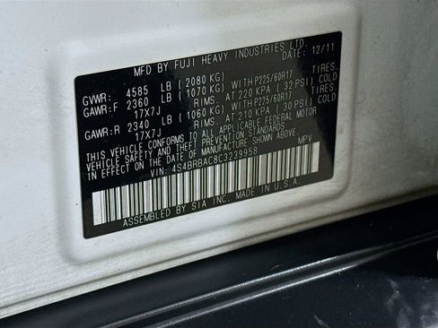 Used 2012 Subaru Outback 2.5i w/ Alloy Wheel Pkg image 33