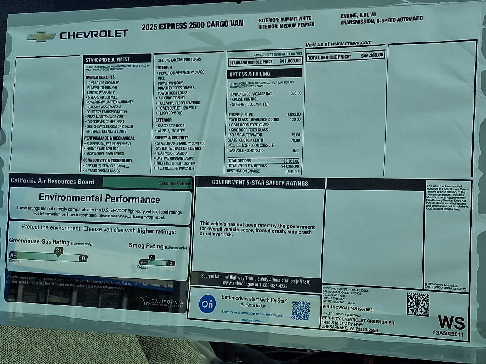 New 2025 Chevrolet Express 2500 w/ Driver Convenience Package RWD image 19