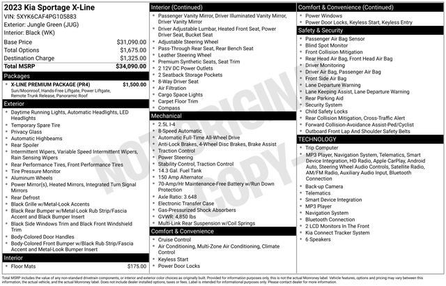 Certified 2023 Kia Sportage X-Line w/ X-Line Premium Package AWD/4WD image 35