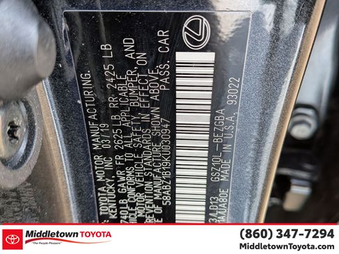 Used 2019 Lexus ES 350 w/ Premium Package image 40