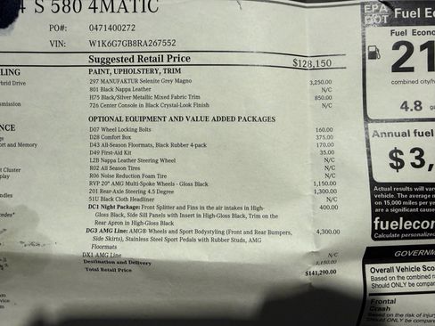 Used 2024 Mercedes-Benz S 580 4MATIC Sedan image 49
