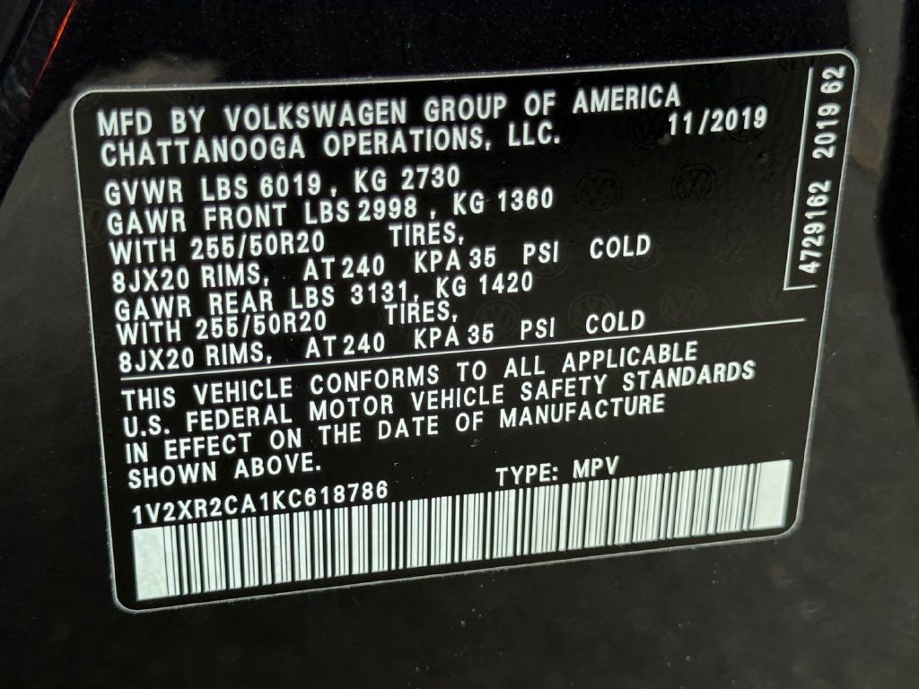 Used 2019 Volkswagen Atlas SE w/ Panoramic Sunroof Package AWD/4WD image 29