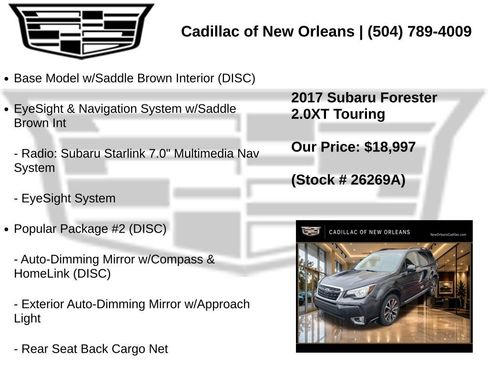 Used 2017 Subaru Forester 2.0XT Touring w/ Popular Package #2 AWD/4WD image 7