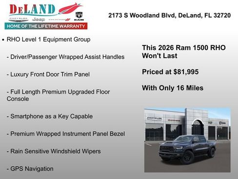 New 2026 RAM 1500 RHO w/ RHO Level 1 Equipment Group image 12