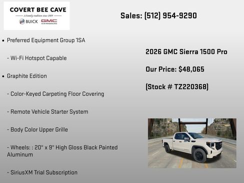 New 2026 GMC Sierra 1500 Pro w/ Graphite Edition AWD/4WD image 18