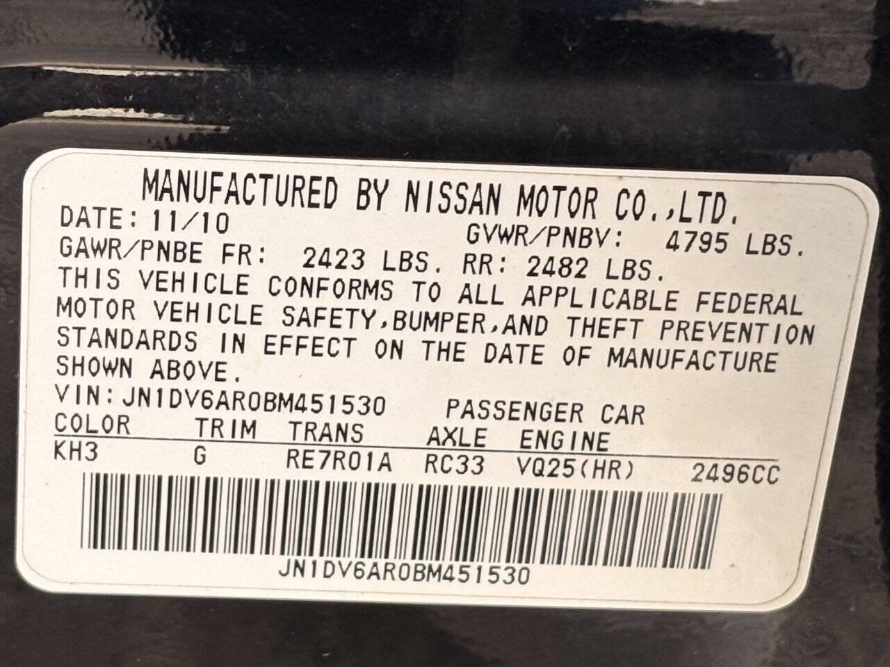 Used 2011 INFINITI G25 x w/ Moonroof Pkg AWD/4WD image 35