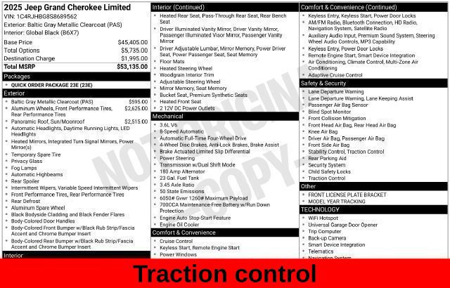 Used 2025 Jeep Grand Cherokee Limited AWD/4WD image 32