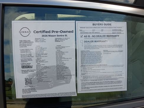 Used 2026 Nissan Sentra SL w/ Floor Mat Package FWD image 33